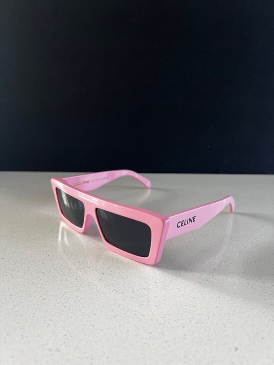 CELINE CL40214U Monochroms PINK Rectangular Sunglasses, 57mm main image 10